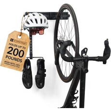 StoreYourBoard BLATT 자전거 벽걸이 차고용 행거 안전한 보관을 위한 공간 절약형 수직 스탠드 조절 가능한 대부분의 도로 산악 및 하이브리드 자전거에 적합 싱글, StoreYourBoard BLATT 자전거 벽걸이 차