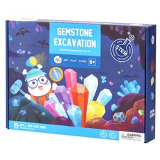 유아 체험과학 광물보석 화석 발굴키트 보석발굴 자연과학 과학도구 과학교실 플렛, 1개