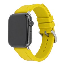 Shine Apple Watch錶帶全系列相容扣式運動矽膠錶帶, 黃色的
