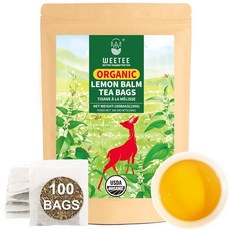 WT WEETEE 유기농 디카페인 홍차 티백 100개 | 매끄럽고 순한 맛 CO2 재밀봉 가능한 크래프트 백 172248, Lemon, 100 Count (Pack of 1)