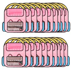 책가방 구디백 가방 선물 포장 지퍼백 예쁜, 20개, 핑크