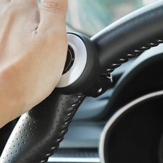 QM3 자동차 360도 이지턴 파워 핸들봉 블랙 1개