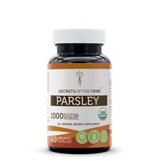 Secrets of the Tribe Parsley USDA 60캡슐 | 채식주의자 캡슐 및 인증된 파슬리로 제작 (페트로셀리눔 크리스펌) 말린 잎 (60캡슐), Secrets of the Tribe Parsley U