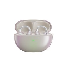AI翻譯高音質超長續航夾耳式氣骨傳導開放式無線運動藍牙耳機, 雪櫻粉【IMAX影院級環繞音+藍牙5.4技術+舒適佩戴新標杆, 如圖所示