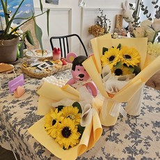 비타민같은 해바라기꽃다발, 1개, 노랑
