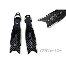 Cota Fins 碳纖維 潛水蛙鞋 深潛, 碳纖維 大格紋XL號鞋套