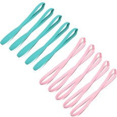 10Pcs 컬러 여성 남성 요가 머리띠 스포츠 미끄럼 방지 탄성 고무 헤어 액세서리, x 10pcs 10