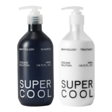 멘톨로지 탈모 기능성 두피 쿨링 청소년 임산부 미용실 쿨 민트 지성 슈퍼 쿨 샴푸 트리트먼트 세트, 1세트