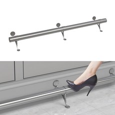 바 풋 레일 키트 1.2m(4피트) / 1.8m(6피트) 2.4m(8피트) - 스테인리스 스틸 컴플리트 플로어 스탠딩 레스트 튜브 벽 브래킷 엔드 캡 및 내부 커넥터가 있는, 바 풋 레일 키트 1.2m(4피트) / 1.8m(6피트