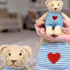 남자아기 애착인형 아기 남자 신생아 애착 말 수면 코끼리 봉제 21cm 솜인형, 1개