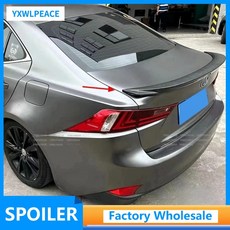 렉서스 IS250 IS300 IS350 12-18 스포일러 ABS 소재 후면 날개 프라이머 컬러 호환, 유광 Black