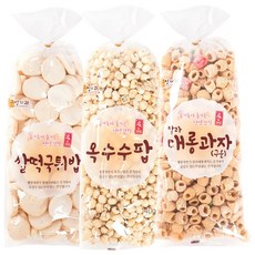 근영 쌀떡국튀밥 + 옥수수팝 + 구운 소금대롱 3종 뻥튀기 세트