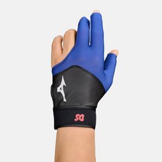 DS 미즈노 당구 장갑 D타입 블랙가죽-블루, 2개, 블랙-블루