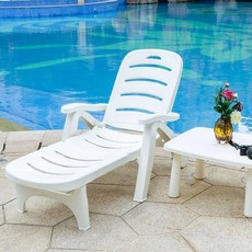 비치체어 리조트 선베드 썬베드 야외 의자 비치 라운지 해변 수영장 카페 야외의자 테라스, 1개