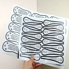 속옷 수영복 위생 라벨 팬티용 피팅 라이너 접착 스티커
