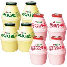 빙그레 바나나우유 240ml 8입 혼합 (바나나맛4입+딸기맛4입)