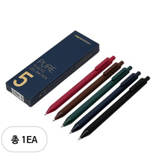 카코 퓨어 빈티지 젤펜 0.5mm 5종 세트, 혼합색상, 1세트