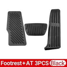 알루미늄 자동차 가속 페달 브레이크 발받침 커버 논슬립 패드, 4. Black 3pcs, 기본
