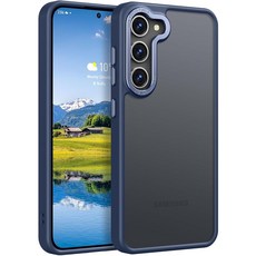 Rayboen 삼성 갤럭시 S23 플러스 케이스 마그네틱 [Magsafe와 호환] S23+ 플러스용 보호 슬림 핏 스킨 필 폰 커버 반투명 하드 백 & 소프트 엣지 매트, Matte Blue