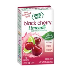 트루 라임 블랙 체리 라임에이드 음료 믹스 (10개 팩) | True Citrus TRUE LIME Black Cherry Limeade Drink Mix (10 Packets), 1개
