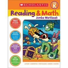 [원서] 페이퍼백 도서 스콜라스틱 취학 전 읽기 및 수학 점보 워크북 paperback Book Scholastic Pre-K Reading & Math Jumbo Workbo