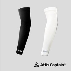 Attis亞特司 防曬袖套_黑&白，運動防曬必備，有效阻擋紫外線，高彈性透氣材質, 黑色,XL, 1個