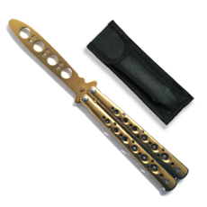 타이거피스트 트레이너 발리송 버터플라이나이프 나비칼, 골드