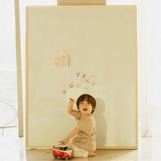 아동 사각 우드테두리 화이트보드 자석칠판 어린이집 장난감, 쇼콜라 듀그린S