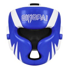 무에타이 헤드기어 태권도 훈련 보호 헬맷 복싱 격투 훈련용 얼굴 보호대 헬멧-5, 1개, S 업글 진한 블루