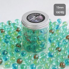 뮤즈키즈 추억의 구슬치기 15mm 약 100개입 / 대용량 유리구슬 보관 케이스, 1세트