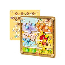 3세 아이 두뇌발달 논리 교구 원목 장난감 100일선물 아이큐장난감 유아, 1개, 애니멀패스파인더