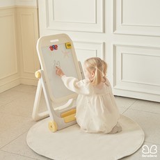 [베네베네On] 부릉부릉 유아 아기 자동차 보드 칠판 화이트보드, 아이보리+옐로우, 1개