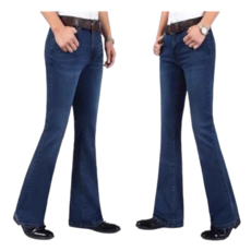 쌍천 남성 부츠컷 나팔바지 남자 하이웨스트 스판 와이드 팬츠 80년대 데님바지 A25091805