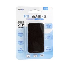 Linktech 多合一晶片讀卡機 支援2TB記憶卡 隨插即用 超輕量化設計, 黑, 1個, CR330