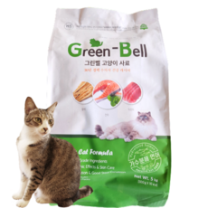 그린벨고양이사료5kg 고양이 설사 변비 사료토예방 건식사료, 5kg, 닭+연어