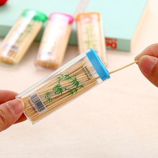 竹制牙簽 旅游隨身用 便攜, 1個, 1個裝