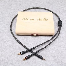 Edison Audio 3.5mm 轉 2RCA 音源線 美國布線鍍金頭, 1個, 1米 （不附木盒）520元, 1米 （不附木盒）520元