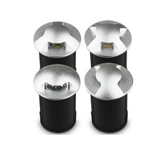 3W 5W LED 매장 IP68 AC85-260V DC12V 야외 오목한 데크 빛 1/2/3/4 측면보기 지하 램프 사이드 워크 조명, Cold white 6000K, 3W52mm 1side DC12V