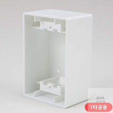 우노상점 대영 PVC 노출BOX 콘센트 승압 (1개용) 54MM 80x120 스위치설치박스, 1