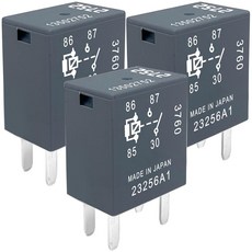 3팩 13502752 12V 30A 4핀 SPST 전기 릴레이 - 냉각 팬 연료 펌프 및 OEM 교체 부품을 위해 GM 차량Buick Cadillac과 호환됩니다