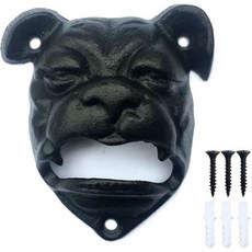 MGTECH 불독 병따개 벽걸이 러스틱 주철 개 맥주따개, Dog