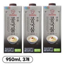[소소한잡화점]정식품 진한 검은콩 콩국물 950ml 3팩, 3개