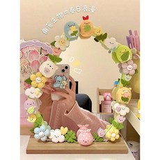 초경량 클레이 핸드메이드 DIY 입체 액자 무독성 컬러 점토 어린이 두뇌 발달 완구, 구름거울x1+24색점토+흰색점토500g