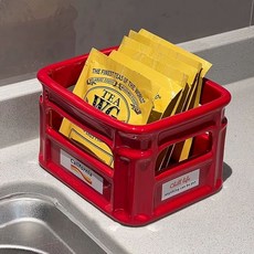 세라믹 미니그릇 4종 플레이팅 감자튀김 바스켓 접시 사이드 반찬, 1개, B. 레드 소형 술 바구니 과일 바구니