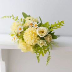 수국 알륨 조화 인테리어 부쉬 다발 장식 꽃 촬영 컬러, 7가지 데이지 꽃 옐로우