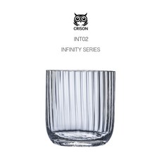 CRISON 無限系列 條紋威士忌杯 385mL 古典杯 雞尾酒杯 水杯 水晶玻璃杯, 1個