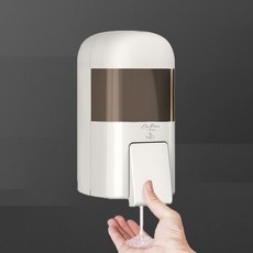 원프라임 젤타입 수동디스펜서 물비누 샴푸 욕실 디스펜서 OP-507브라운젤 손세정제 핸드워시 대용량 700ml 벽걸이, 1개, 화이트브라운(젤타입)
