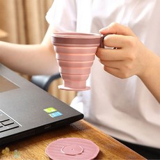 호기마트 접이식 실리콘컵 접이식컵, 그레이