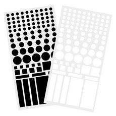 쿠르쿠르 공유기 LED 불빛 차단 암막 스티커 가리개, 1세트, 블랙+화이트