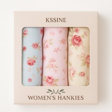 키씨네 여성 예쁜 손수건 3장 1세트